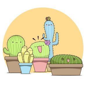 Cactus kawaii