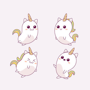 Dibujo kawaii unicorn